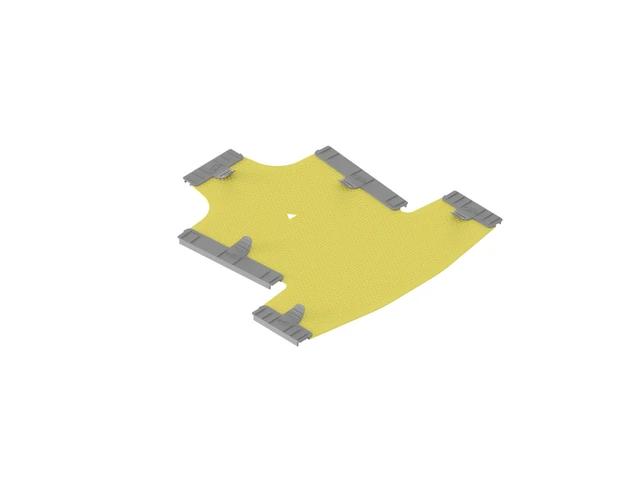 33794/2MA П'яти точкова педіатрична маска для фіксації голови, шиї та плечей, з отвором для носа, середній розмір, товщина 2,0 мм, рівень перфорації максі,